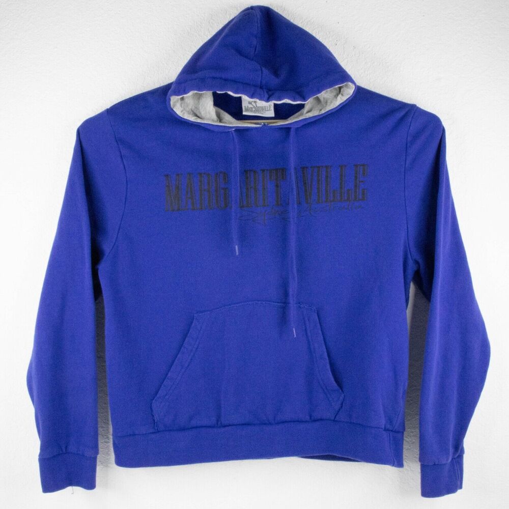 Jimmy Buffet Margaritaville AUSTRALIA Blue‎ Pullover Hoodie Sweatshirt Size L